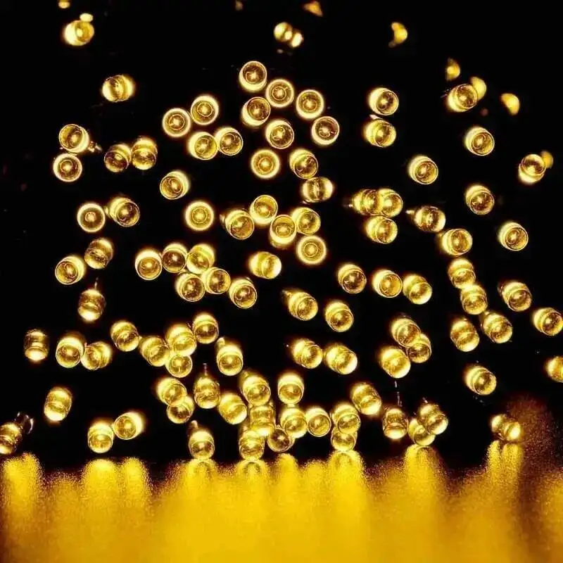 8Modes Solar String LED Fairy Lights Garland Festoon Outdoor Sunlight Powered Waterproof Lamps Christmas Garden Party Decoration
