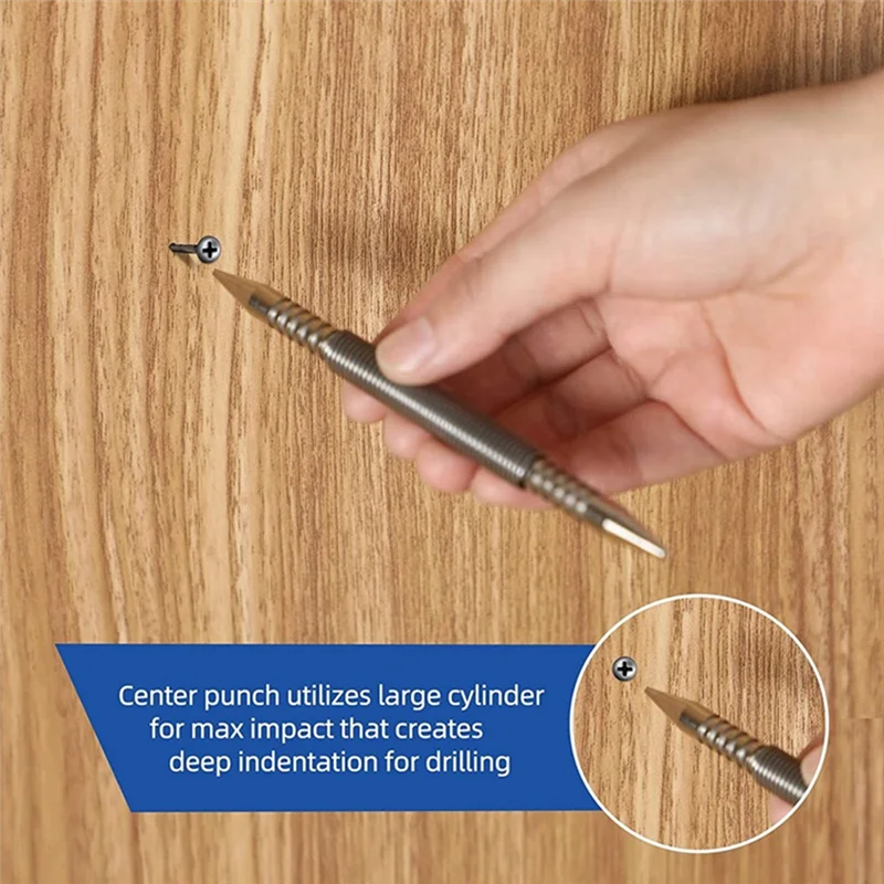 

Classy-3 Pcs Dual Head Nail Setter And Hinge Pin Punch Set,Hammerless Spring Nail Punch Door Hinge Pin Remover Tool 5000 PSI
