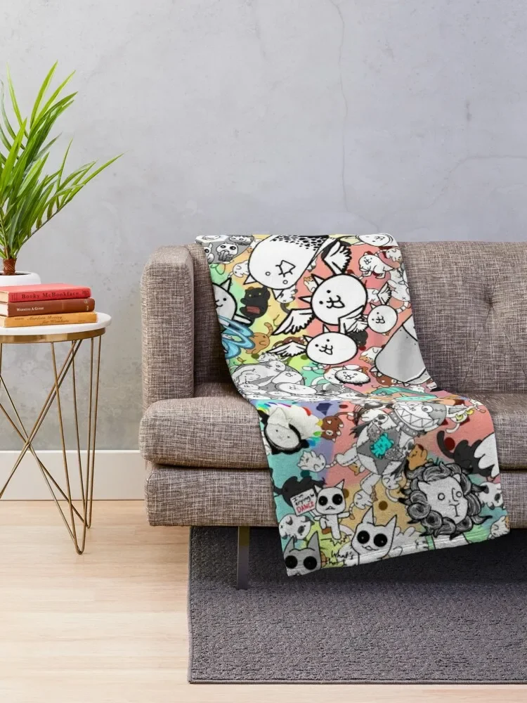 Battle Cats Throw Blanket for sofa Beautifuls Soft Blankets