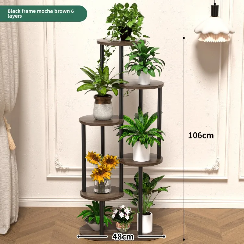 

Firm Flower rack Multi-layer flower pot rack Living room floor-to-ceiling balcony rack