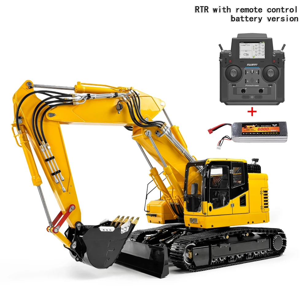 LESU Aoue ET26L 1/14 RC Hydraulic Excavator RTR PL18EV Lite Remote Control Transmitter 3-arm Diggers Model Light System TH23516