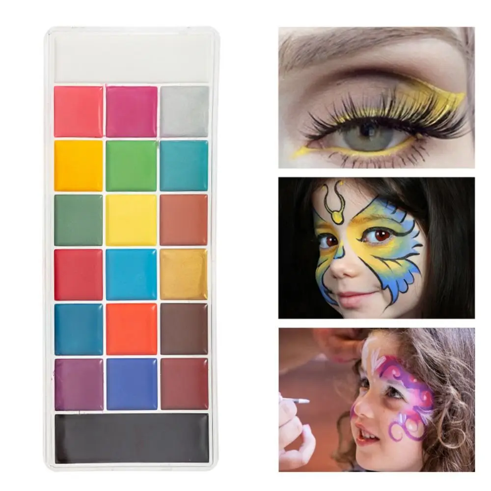 

Multicolour Body Face Painting Kit Colorful Waterproof Body Art Painting Makeup Washable Face Painting Palette Gift