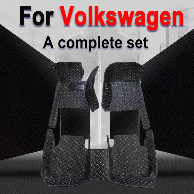 Car Floor Mats For VW Volkswagen Sharan Amarok Golf Mk4 up Golf Mk3 Jetta Alhambra Caddy Touareg ID.6 Crozz Car Accessories