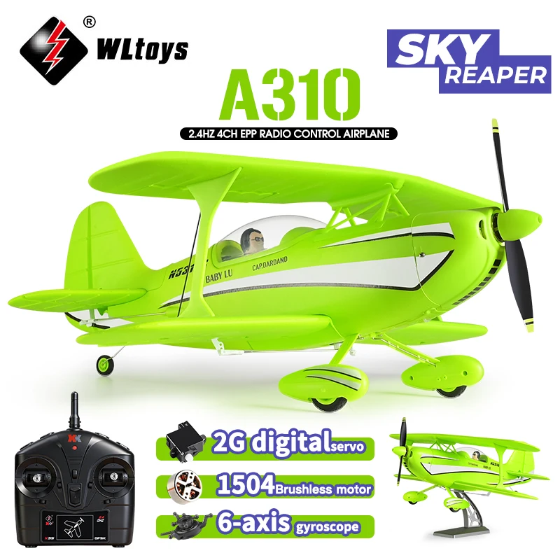 WLtoys A310 RC avión planeador 2,4G 4CH Motor sin escobillas alas duales avión con control remoto 3D/6G EPP RC modelo juguetes para regalo de chico