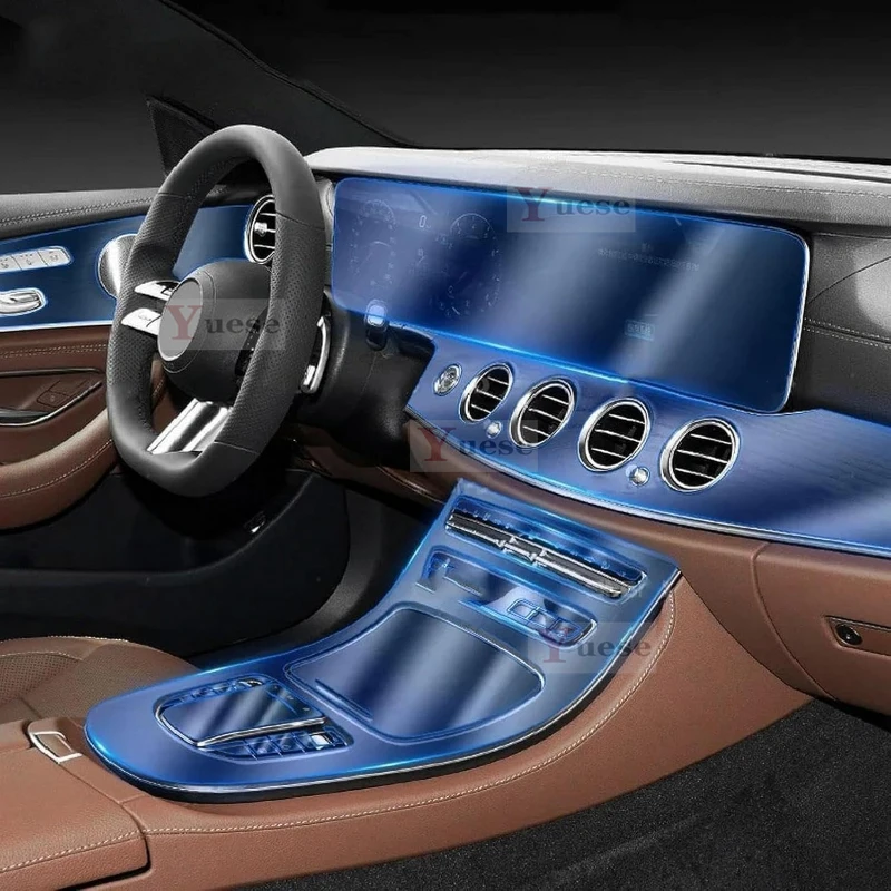 

Для Mercedes Benz Class-E W213 2021-2022 салон автомобиля, центральная консоль, прозрачная защитная пленка из ТПУ, наклейка против царапин