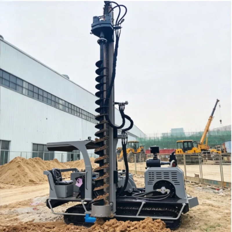 Customized Pile Driver Machine Remote Control Hydraulic Solar Pile Driver for Ground Mount PV Projects with Auger Drilling