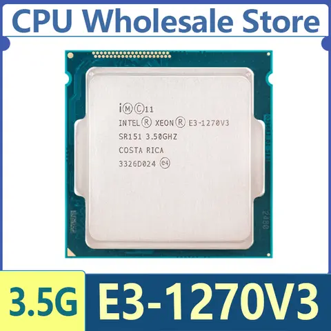 Intel Xeon E3-1270v3 E3 1270 v3 E3 1270v3 3,5 GHz Używany czterordzeniowy ośmiowątkowy procesor L2=1M L3=8M 80W LGA 1150
