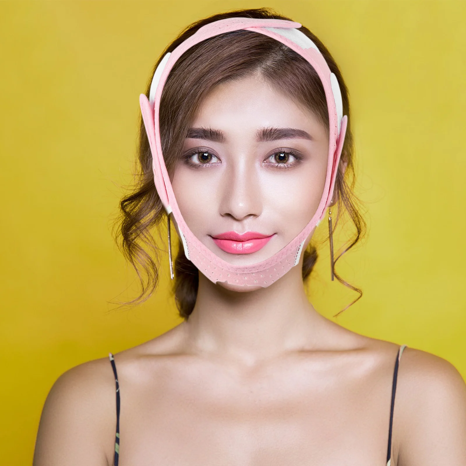 قناع تشكيل الوجه، حزام نحت الوجه لتقليل الذقن المزدوجة، قناع رفع الوجه التجميلي القابل لإعادة الاستخدام #4