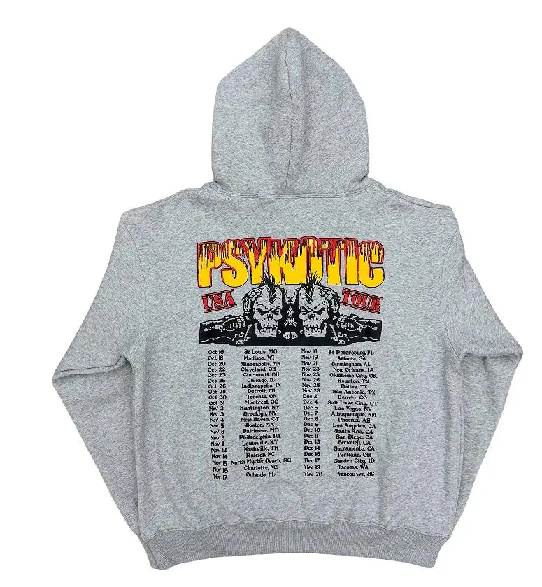 New Men 2026 Osamason Psykotic Skull Grey USA Tour Pullover