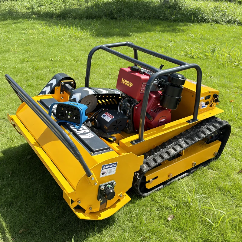 

Многофункциональная гусеничная газонокосилка для любых типов местности, подходит для садов, склонов, теплиц, ферм и дамб.