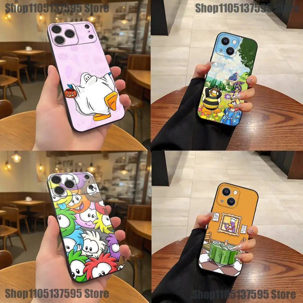 

Game C-Club PenguinS Phone Case For iPhone 17,16,15,14,13,12,11,Pro,XS,Max,XR,Plus,E,SE4,Mini Black Soft Cover