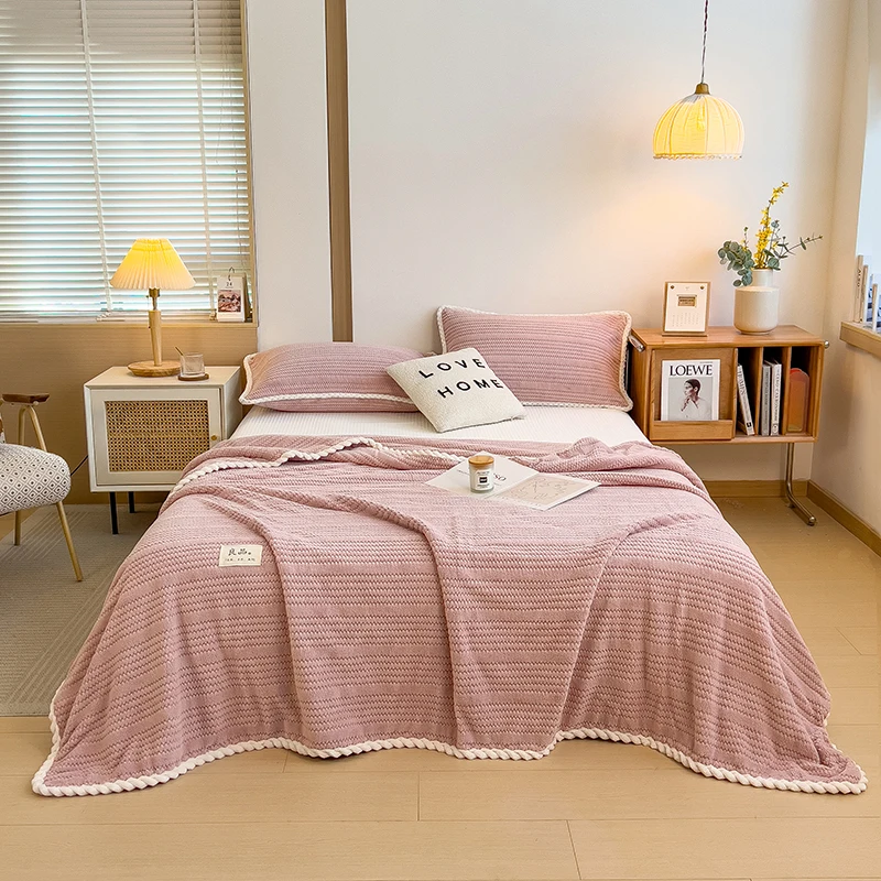 Throw Blanket for Sofa Winter Blanket King Size Home Warm Plaid Comforter Bedspread Bedding Sheet