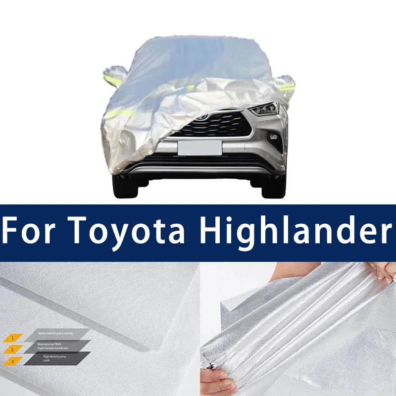 

Full car hood dust-proof outdoor indoor UV protection sun protection and scratch resistance For Toyota Highlander Car umbrella