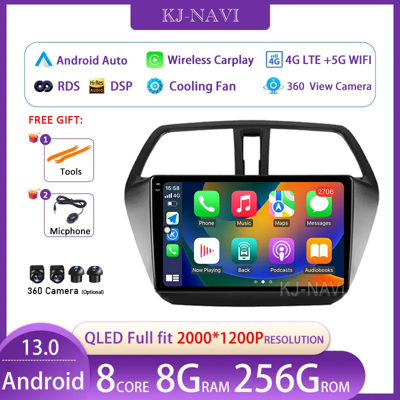 

Android 14 Car Radio Multimedia Video Player For Suzuki SX4 2 S-Cross 2012 - 2016 Auto Stereo GPS Navigation 2.5D Screen Carplay