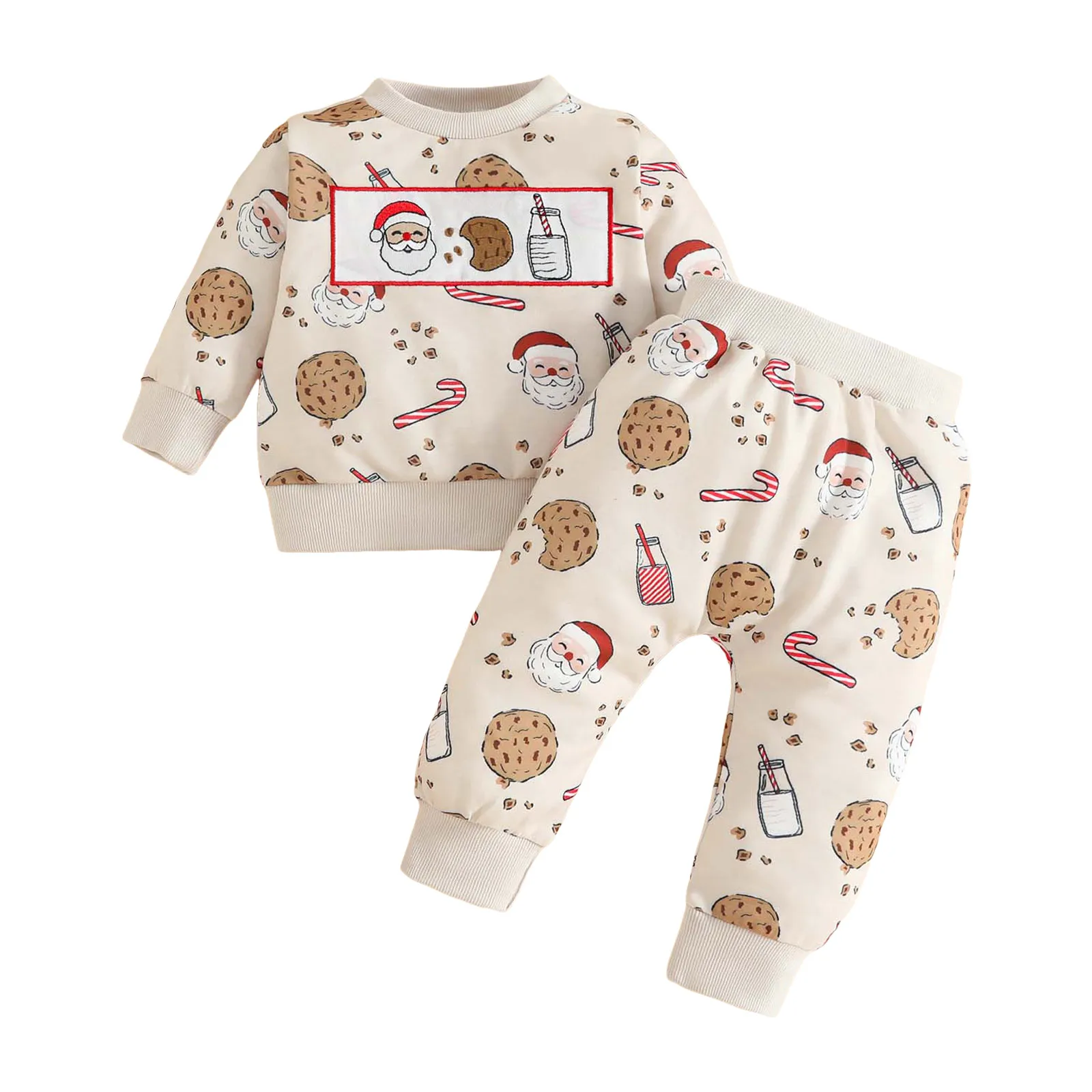 

Baby Girl Blanket Toddler Baby Boy Christmas Outfits Long Sleeve Santa Print Pullover Sweatshirt Joggers Long Sleeve Shirt Teen