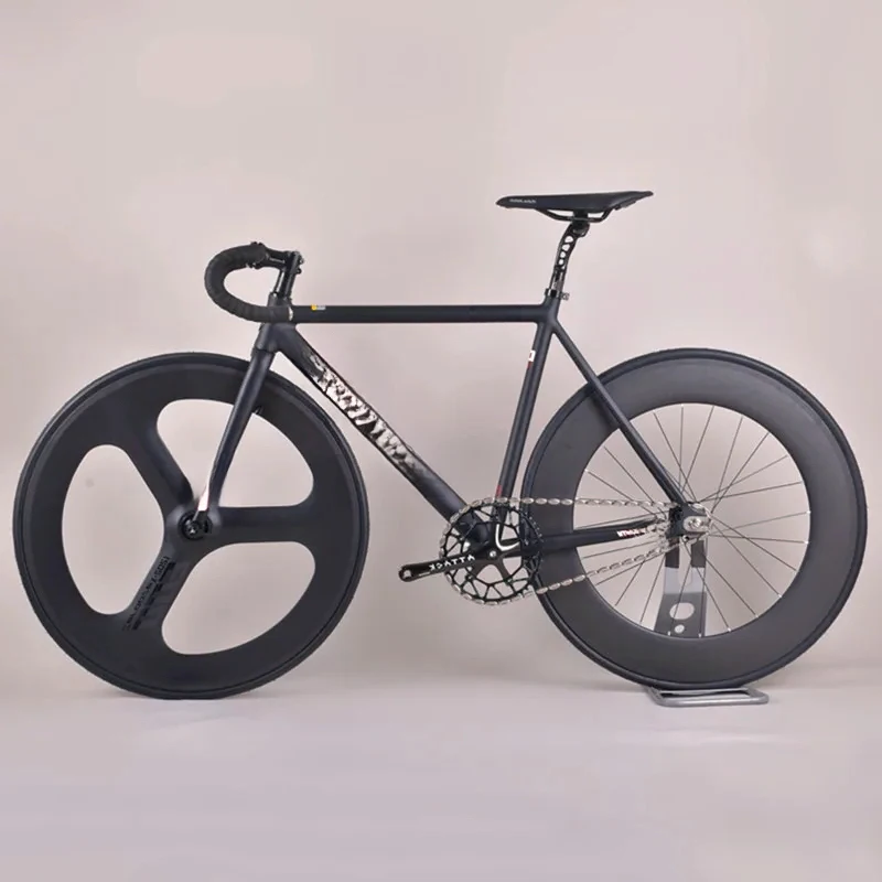 Aluminum Alloy (49/52/55/58cm) — 700C Racing Single-Speed ​​Bike with Carbon Fiber Wheelset