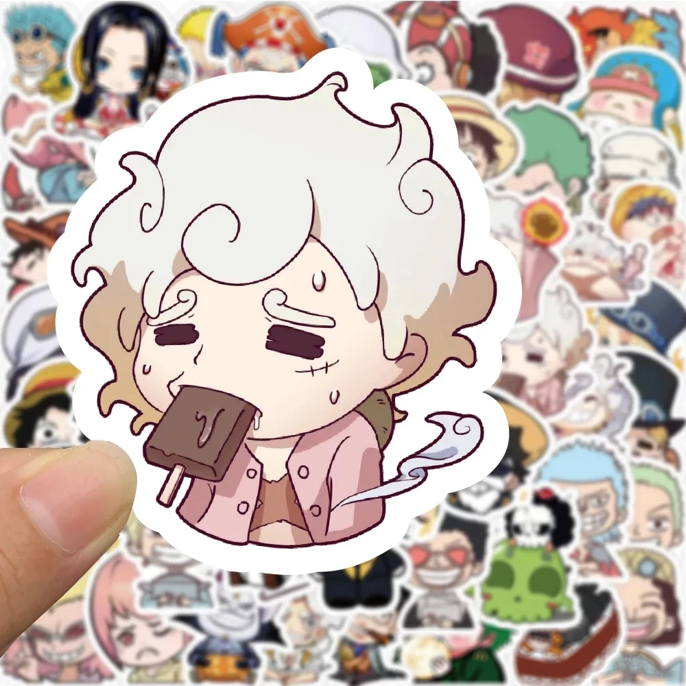 10/30/50/100pcs Chibi Anime ONE PIECE Luffy Gear Fifth Stickers Waterproof Cool DIY Phone Laptop Decals Cute Cartoon Sticker Toy