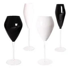 Love of Black and White 240-600ml Creative Art Goblet Handmade Crystal Glass Red Wine Champagne Cup Bar Festival Drinkware Gift