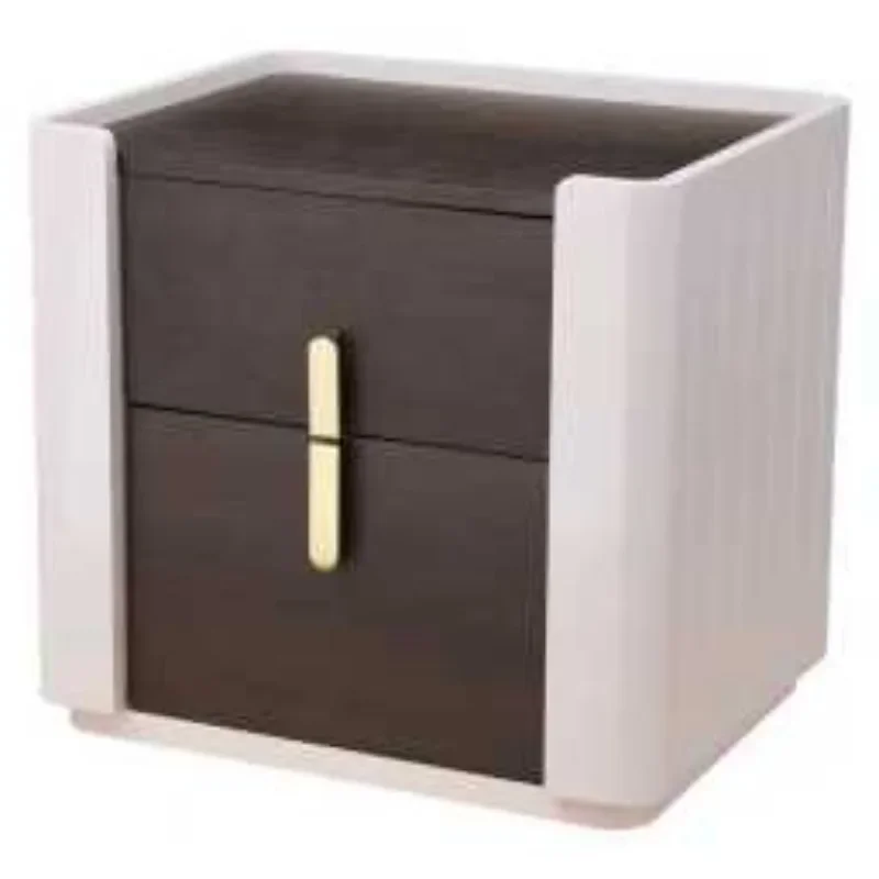 

Роскошный шкаф для хранения из цельного дерева в скандинавском стиле с двумя ящиками, современная прикроватная тумбочка в минималистском стиле, мебель для спальни