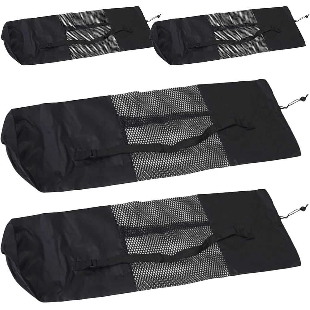 

4Pcs Bag Portable Mesh Carrier Yoga Mat Mesh Bags Adjustable Shoulder Strap Storage For Yoga Mat Daily Life Fitness