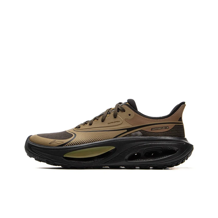 Li Ning Outdoor Counterflow Low top Hiking Shoes Unisex Yellow Walnut Brown AHCV017-3