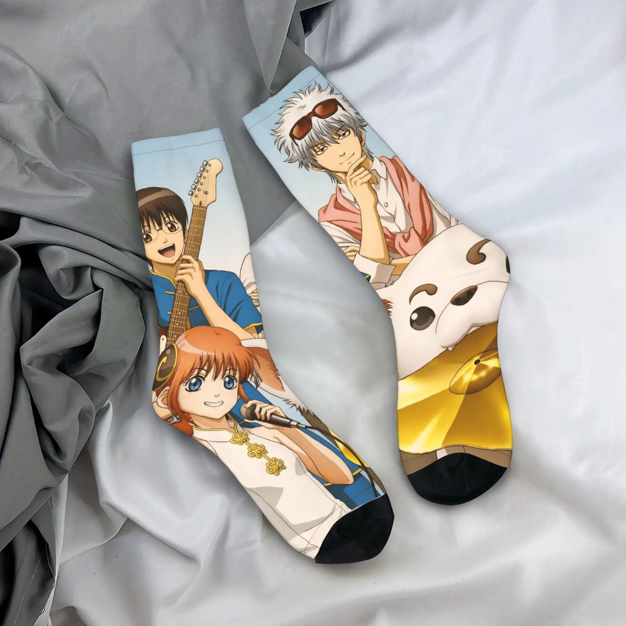 

Носки GINTAMAs, винтажные чулки, зимние антибактериальные носки для взрослых и мужчин, удобные спортивные носки для бега с графикой