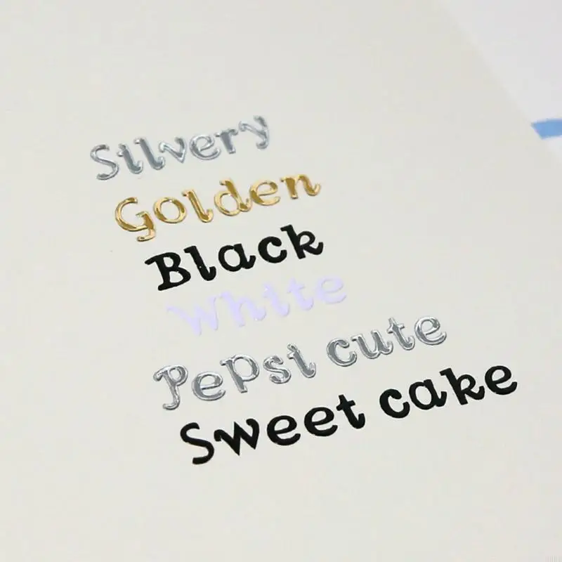 

H9ED Metal Stickers Uppercase Lower for Case Letters Stickers Adhesive