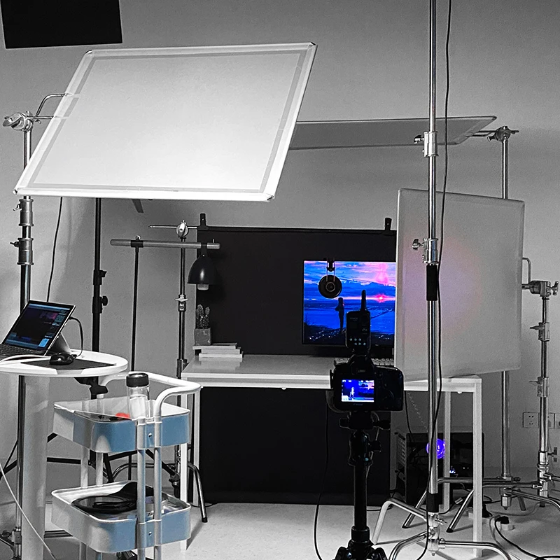 Ambitful Sun Scrim Transparent Black Diffuser Metal Alloy Frame for C Stand Photography Crew TV Station Live Broadcast Soft Ligh