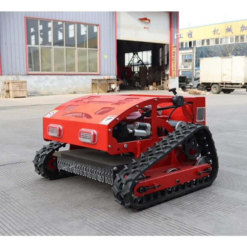 Crawler liftable lawn mowing equipment, self-made small lawn mowing machine pictures y