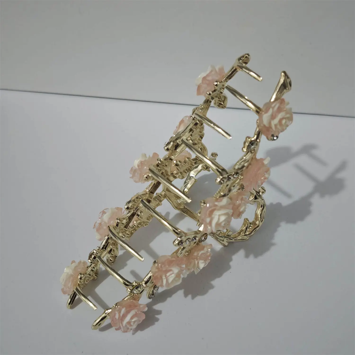 مشبك شعر صغير أنيق مستوحى من الصين للنساء، مشبك سمك القرش كبير لظهر الرأس، إكسسوار للشعر مع