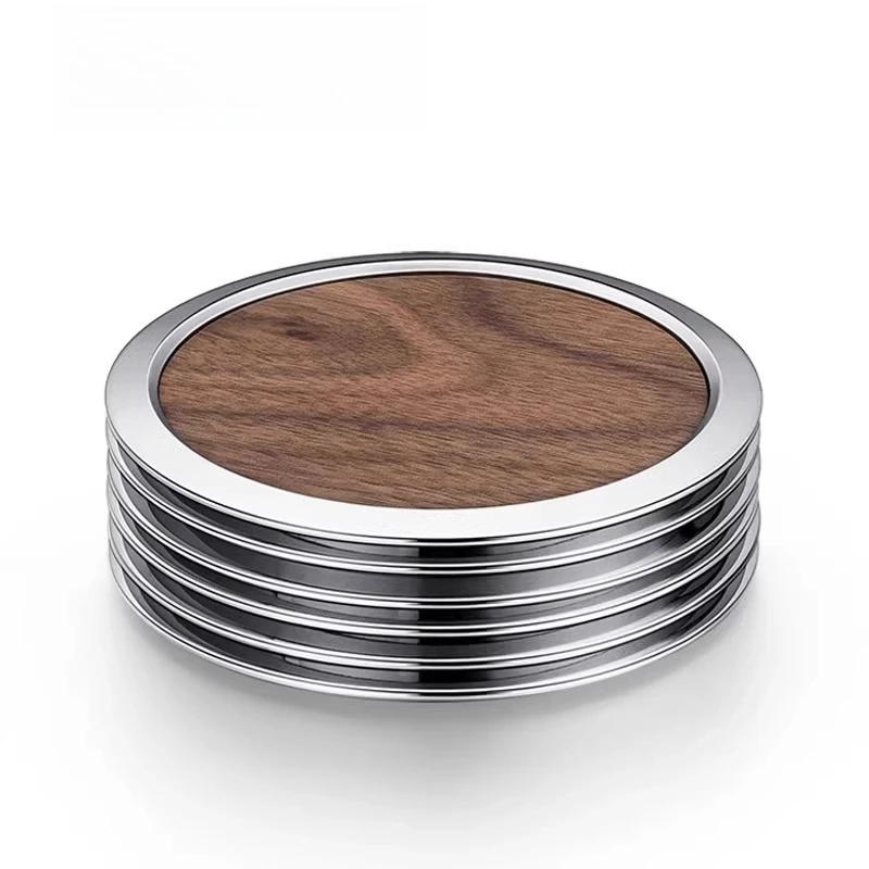 

Black walnut crystal diamond kung fu teacup pad holder glass water cup pad thermal insulation pad