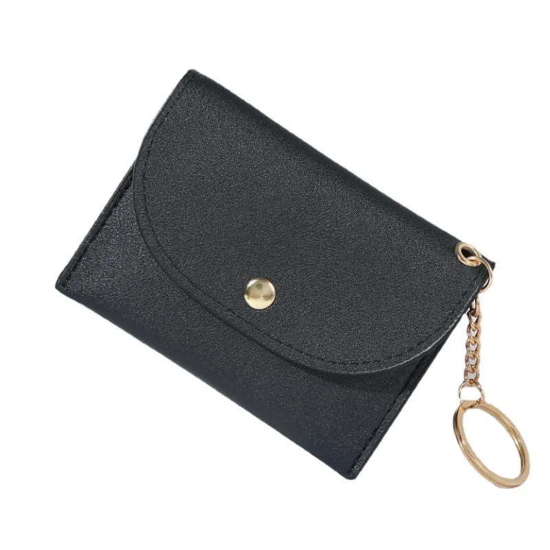 Fashionable New Envelope Card Bag Women's Purse Simple Fashion Classic Solid Color Zipper Purse Female Ins Portable