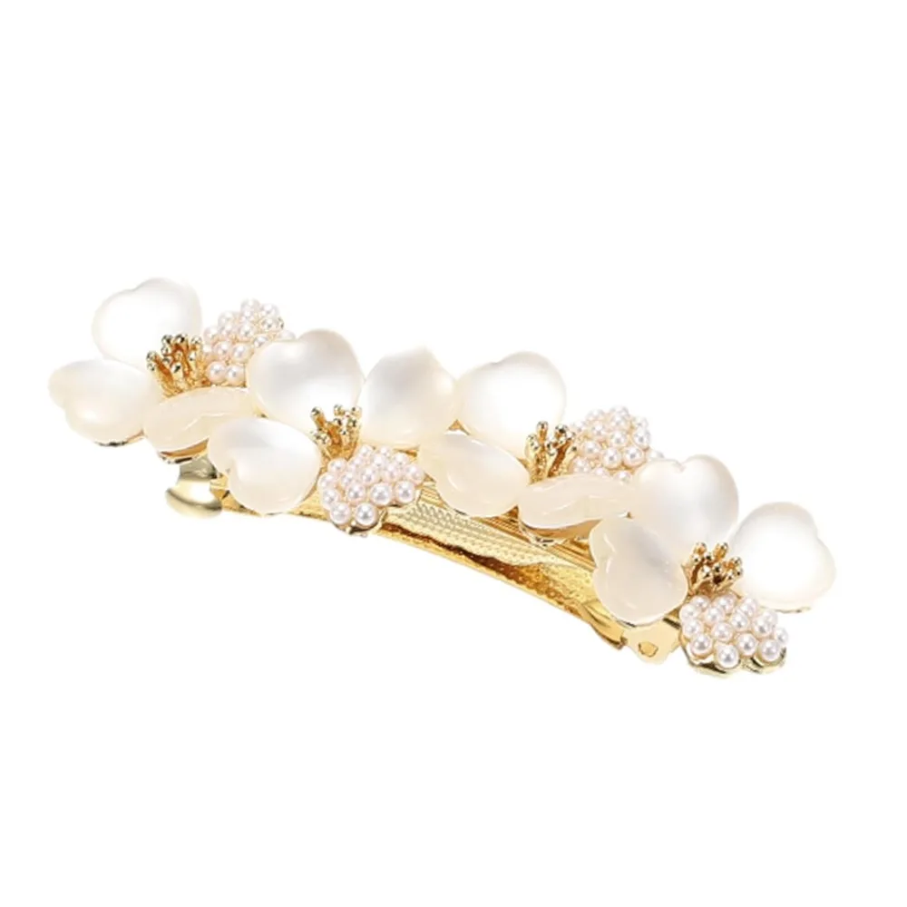 

VOCOSTE Vintage Rhinestone Hair Barrettes, Flower Hair Clips for Women, Small Hairpin, French Faux Crystal Hairpin, Hair