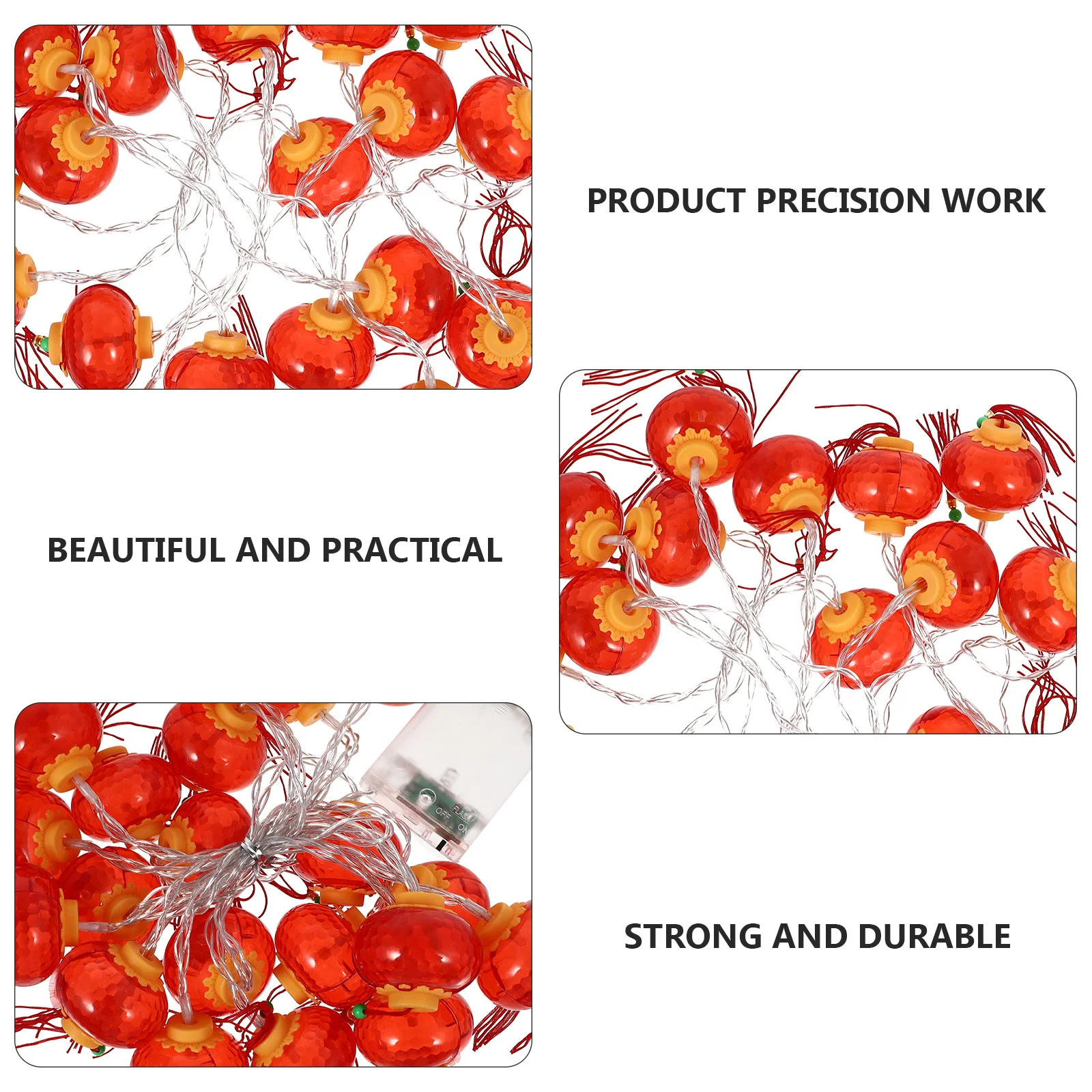 1 قطعة سلسلة فانوس أحمر ضوء النمط الصيني 3 متر طول التصميم الكلاسيكي مهرجان الربيع في الهواء الطلق معلقة لوازم الديكور