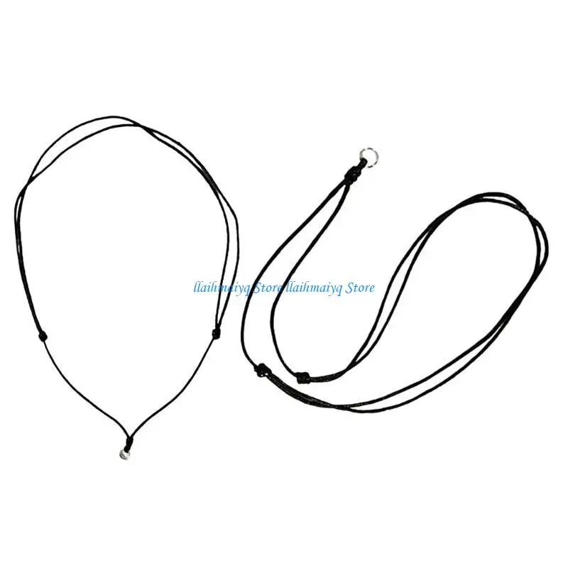 

573B Set of 100 Jewelry Making Supplies Black Necklace Ropes for DIY Jewelry Making