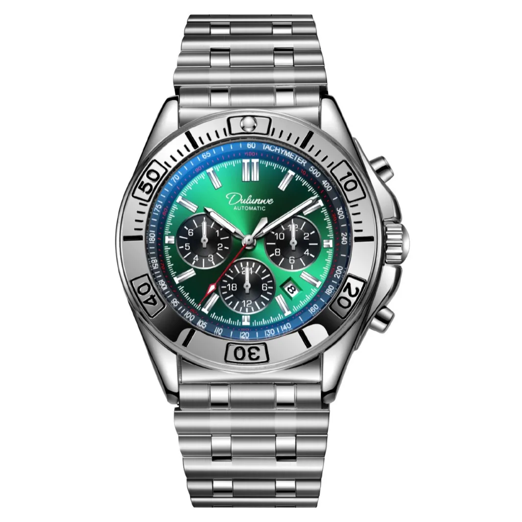 

25 Durrenway's new chronograph 6-pin multi-functional men's mechanical watch Panda non-staining watch strap