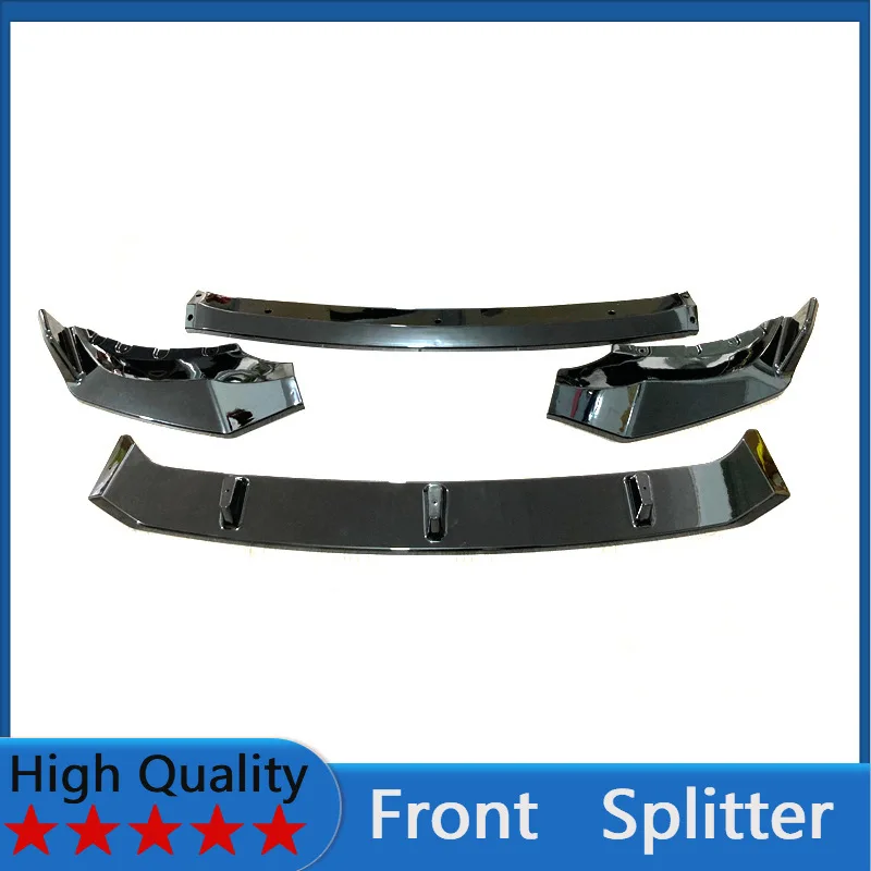 

Для BMW X5 G05 2020-2023: Комплект из 4-х черных сплиттеров-спойлеров для переднего бампера в стиле Warrior