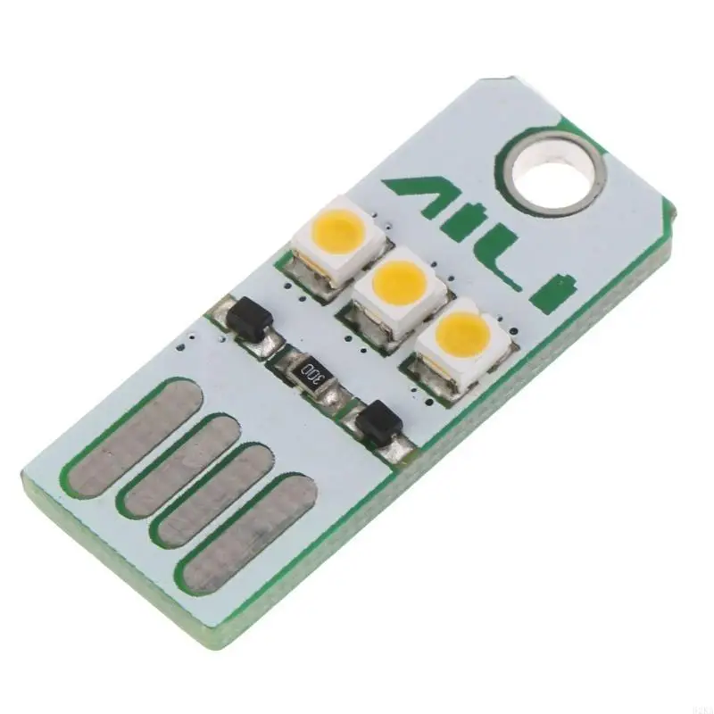 62ka Mini Pocket Card Чип светодиодный USB Power Power Caychain Night Light Led Lablb