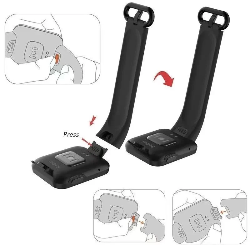 Cinturino + protezione schermo per Redmi Watch 2 Lite Smart Band cinturino in silicone cinturino per accessori Xiaomi Mi Watch Lite