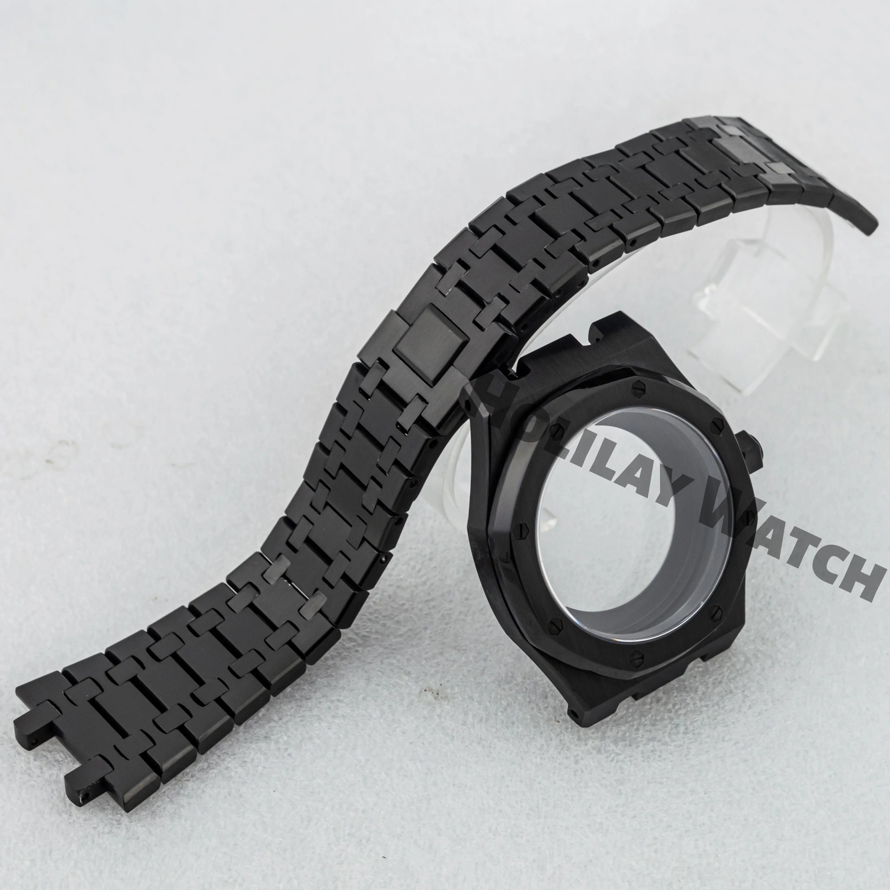 

41mm Octagonal Case for Royal Oak NH35 Watch Case Strap fit NH35/NH36 Movement Sapphire Glass Stainless Steel Watch Case