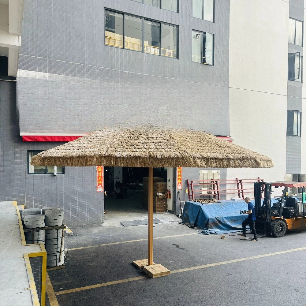 New Arrival Modern Outdoor Garden Patio Umbrella Marble Base Huge Parasol for Courtyard Beach Hotel School/ Park Entry