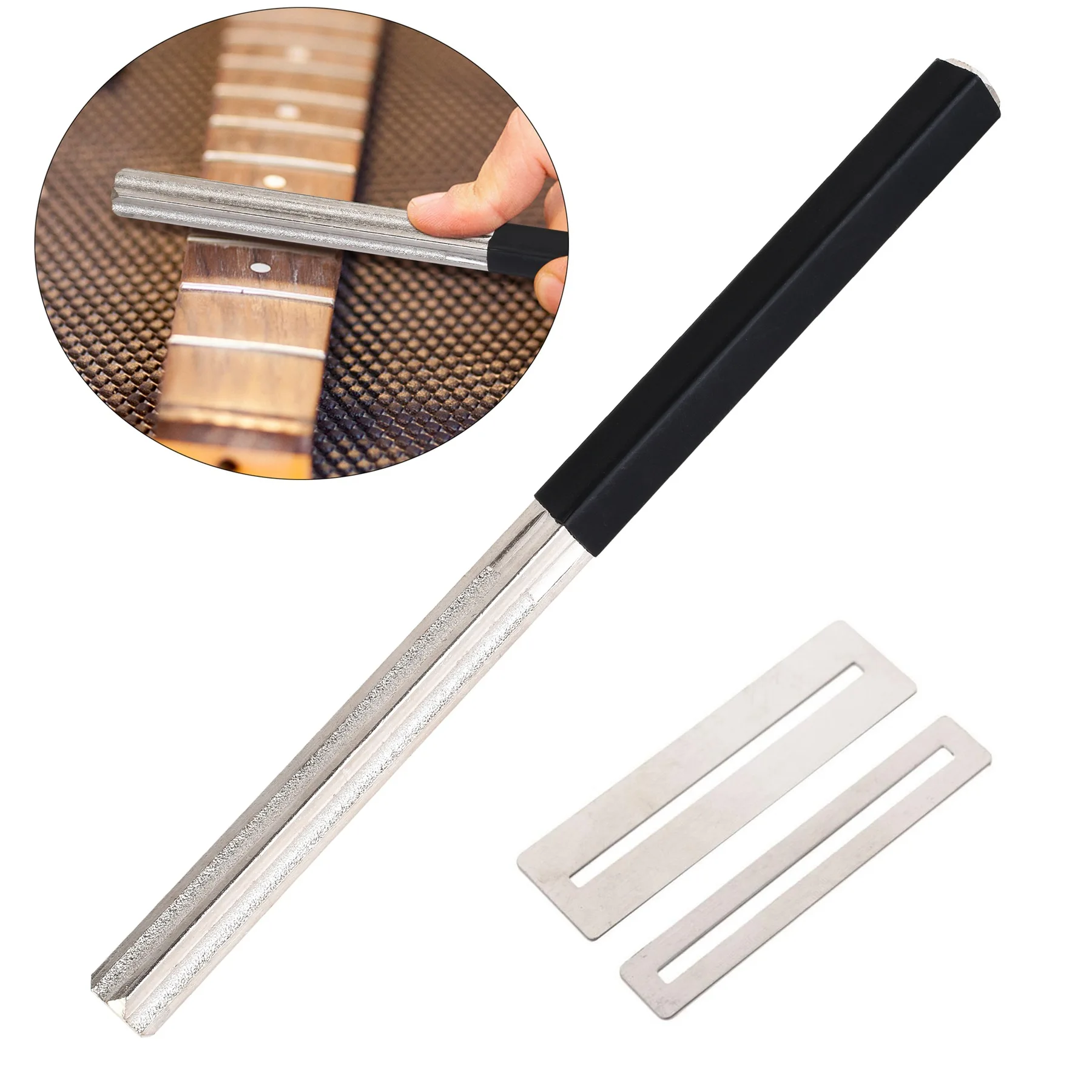 

Square Guitar Product Silk File, Crown Edge File + 2 Protective Pieces 4 Specifications (1mm, 2mm, 3mm, 4mm)