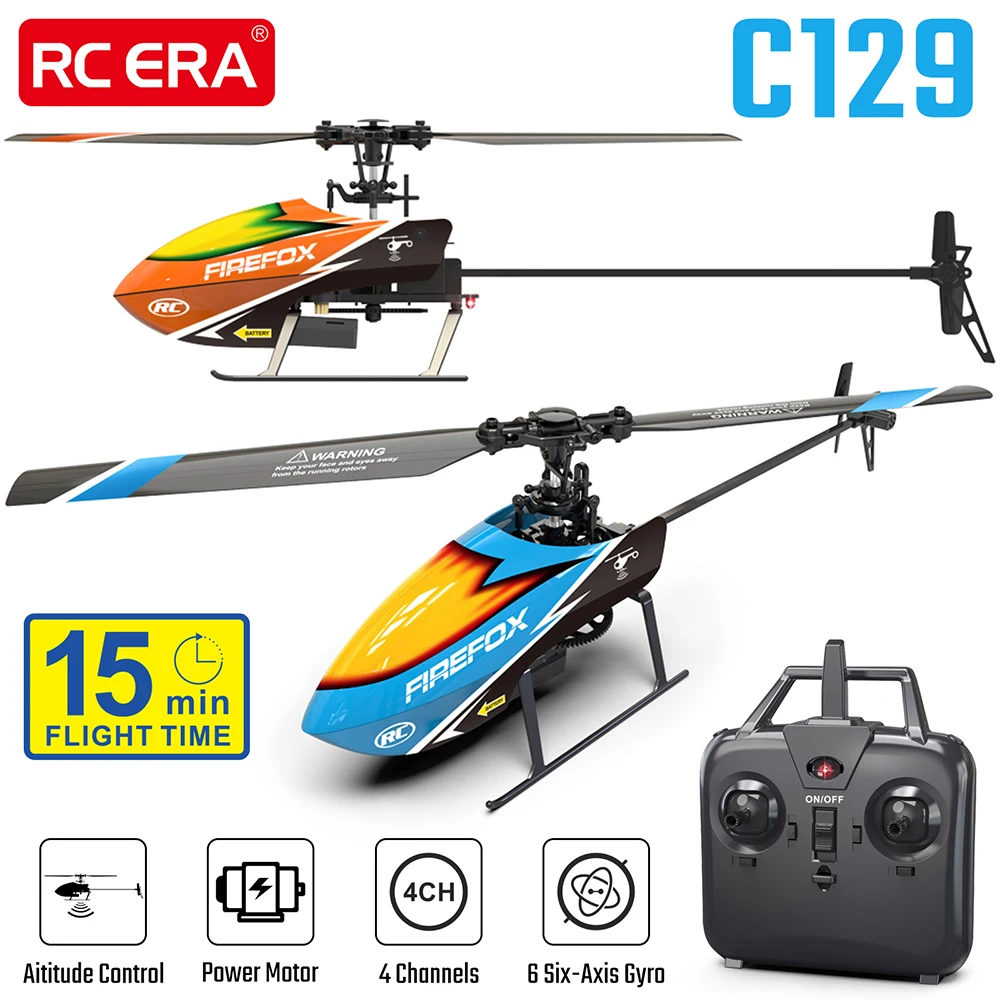 RC ERA C129 Helicopter 4 Channels Attitude Control Single-Rotor 10-Minute Flight 6-Axis Gyro 100M Remote Control Airplane
