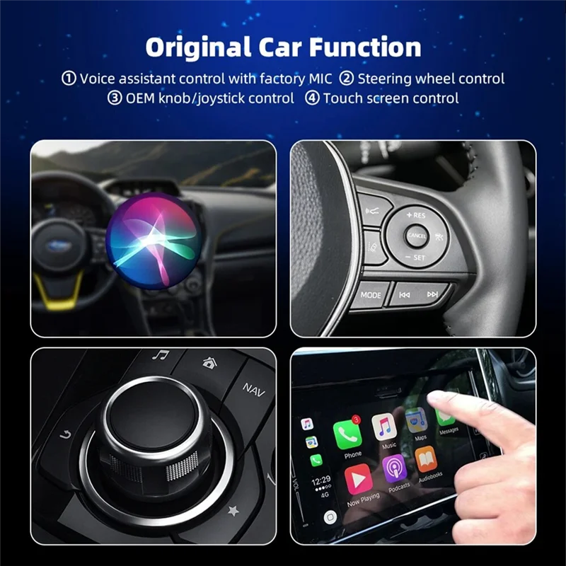 

Беспроводной адаптер Carplay Smart Box Plug and Play Bluetooth Wi-Fi приемник для проводных автомобилей Carplay Durable -USB