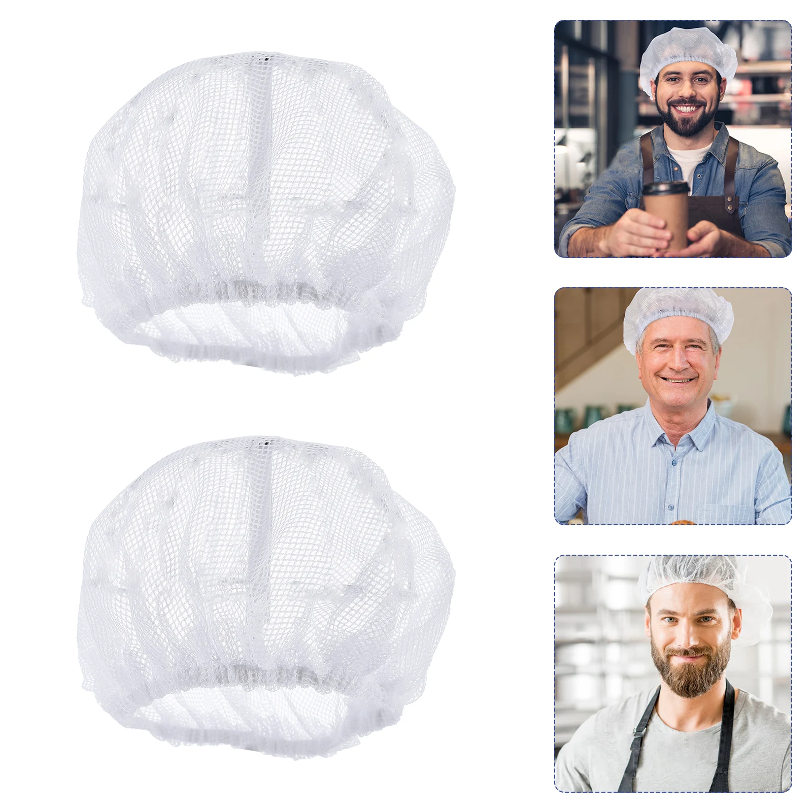 

10Pcs Oil resistant Chef Work Hat Beanie Adjustable Cooking Caps Hair Net Breathable Reusable Kitchen Restaurant