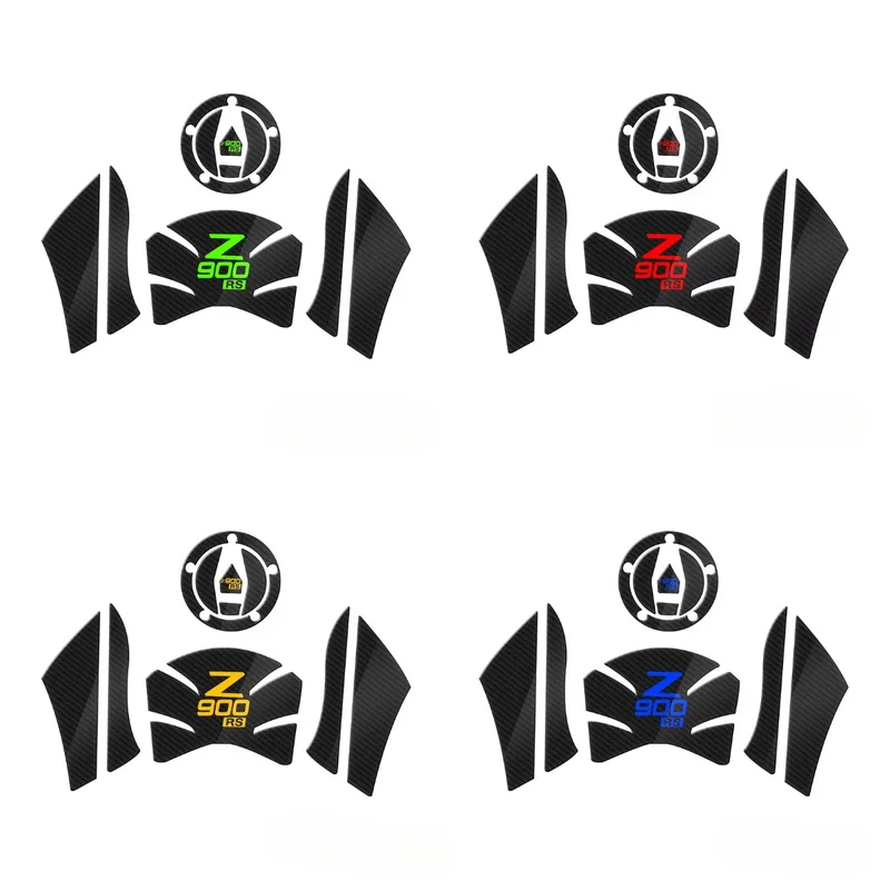 SVAWLG Carbon Tank Pad 3D Stickers Side Knee Protectors Emblems Vintage Decals for  Z900RS Z900 RS Z 900 RS
