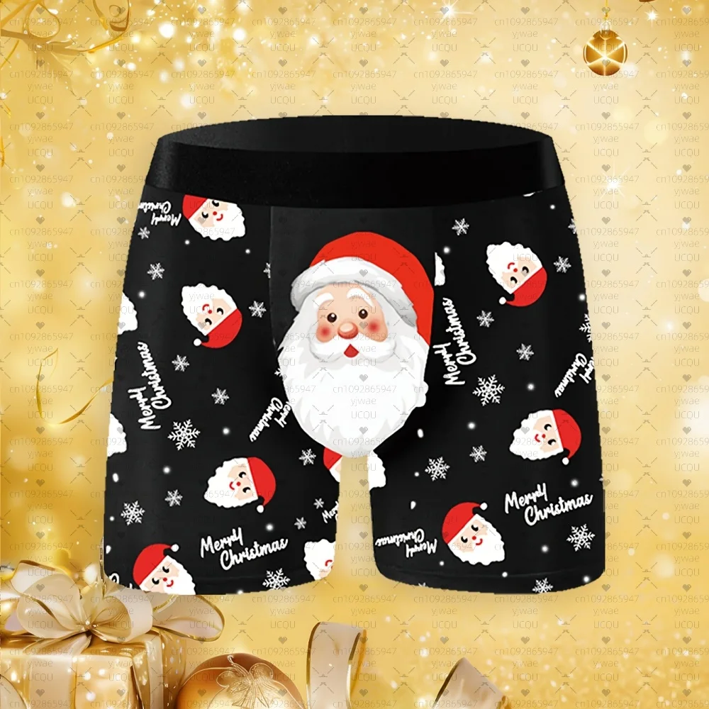 Mens New Christmas Santa Claus Boxers Shorts Panties Men's Underpants Comfortable Man Underwear  men Underpants