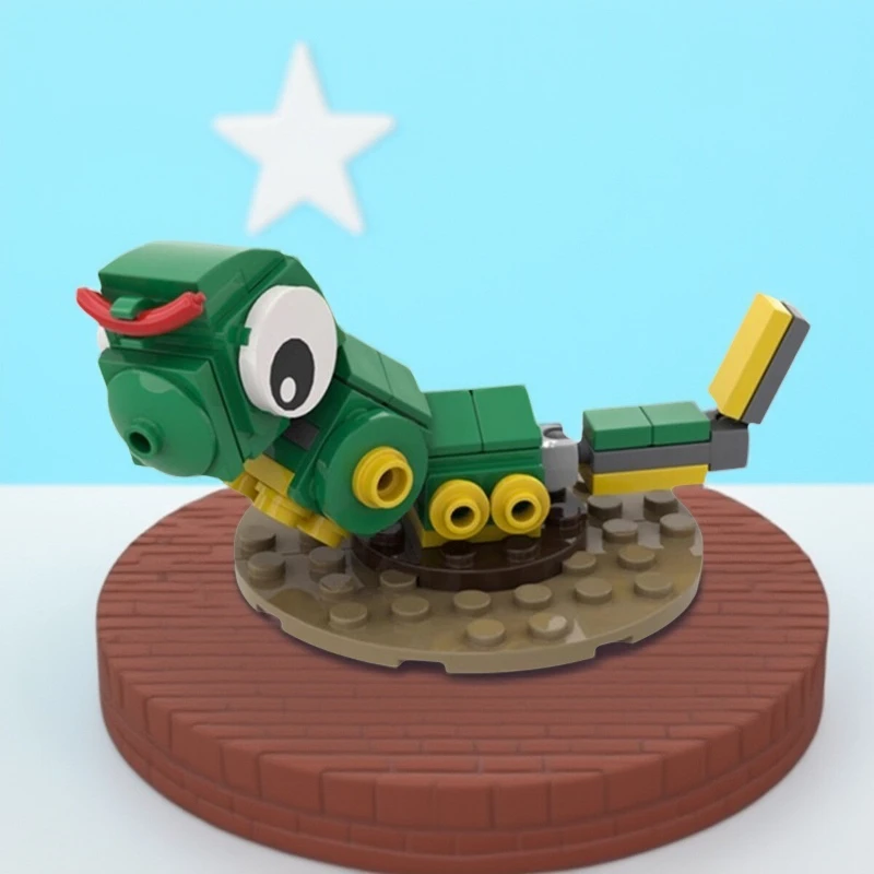 

MOC Anime Movie Series Cartoon Action Characters Green Caterpillar Building Blocks Model Kids Puzzle Assembly Toys Birthday Gift