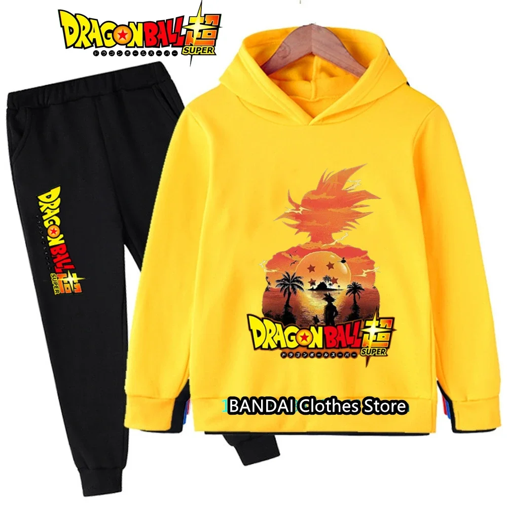 

Boys Kids Dragonball Cartoon Goku Hoodie Set 3-12Y Autumn Winter Warm Soft Anime Print Comfortable 2-Piece Wear​