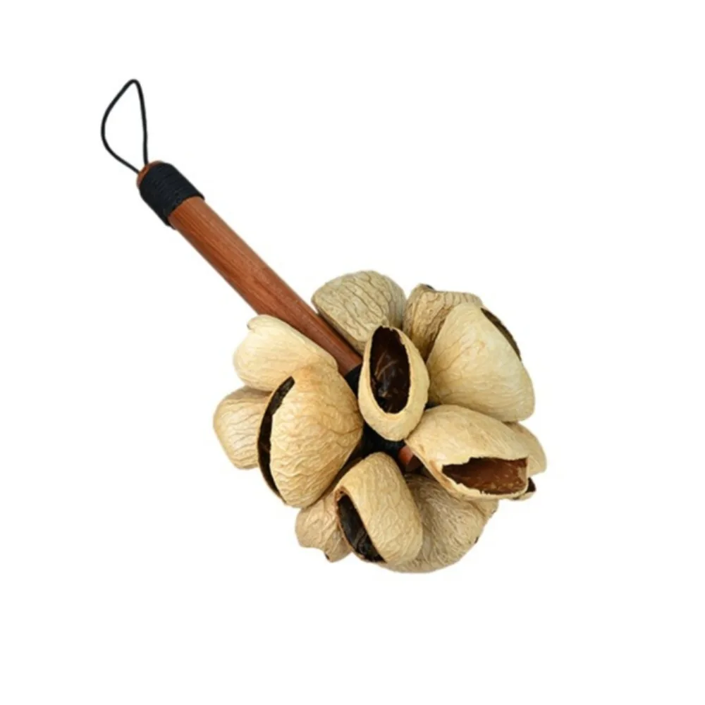 قذيفة الفاكهة اليد مكرنك جرس Pangji مقبض خشبي العلاج الصوتي ASMR تشاتشا Handbell بالا Juju أجراس الآلات الموسيقية
